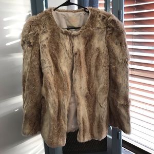 Fur Coat- Tan - LAST CHANCE